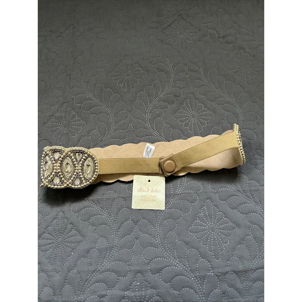Altar'd State Gold Beaded Waist Belt